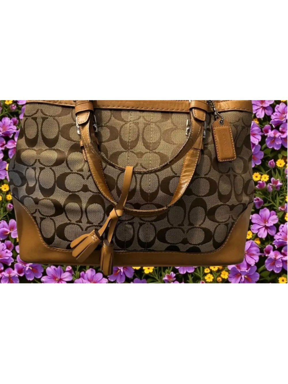 Vintage (2004) Coach Signature Canvas Hampton Satchel Y2K N°F04M-6830